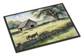 Donkey by the Stone Wall Doormat Indoor Outdoor 24H X 36W Front Door Mat Rugs for Entryway, Non Slip Washable Low Pile,