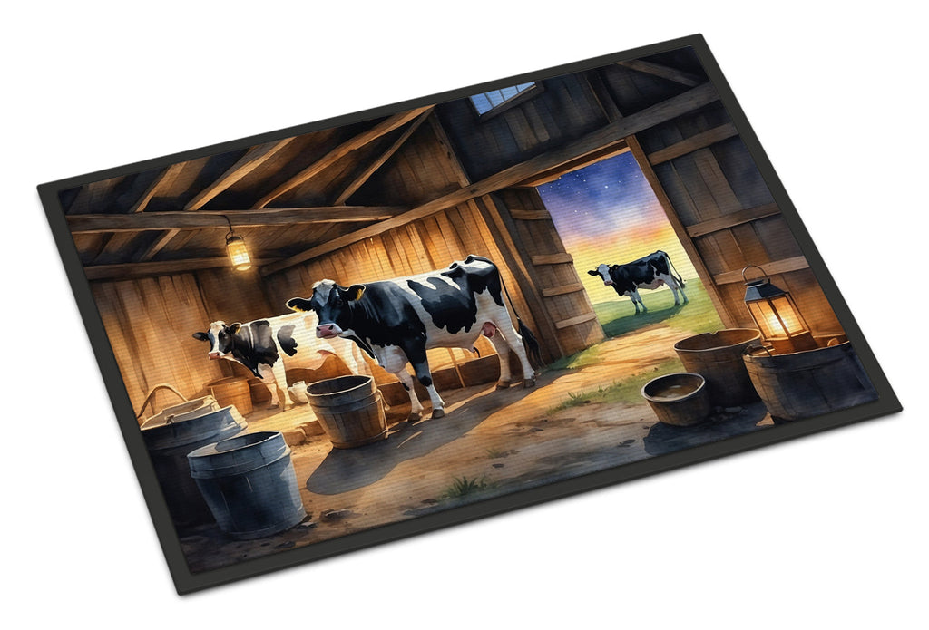 Cows Evening Milking Time Doormat Indoor Outdoor 18H X 27W Front Door Mat Rugs for Entryway, Non Slip Washable