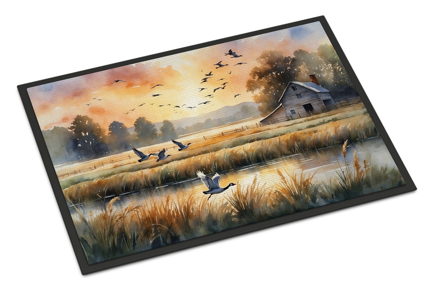 Geese in Flight Doormat Indoor Outdoor 24H X 36W Front Door Mat Rugs for Entryway, Non Slip Washable Low Pile,
