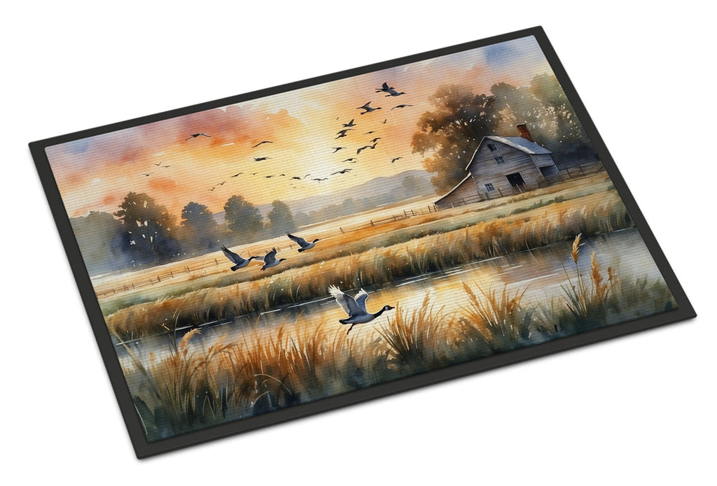 Geese in Flight Doormat Indoor Outdoor 18H X 27W Front Door Mat Rugs for Entryway, Non Slip Washable