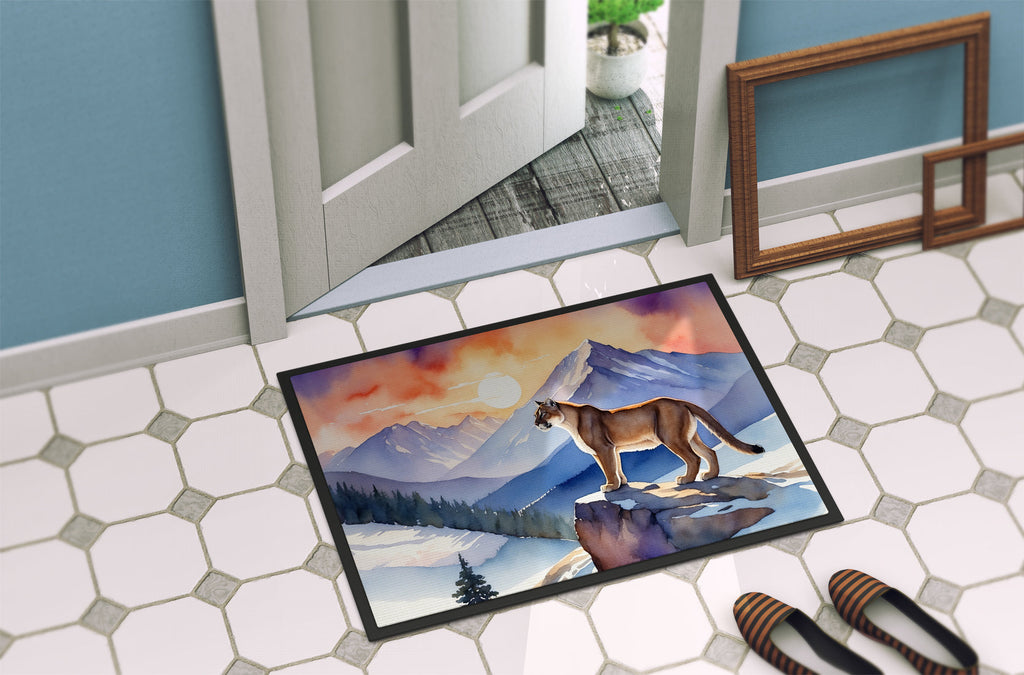 Mountain Majesty Lion Doormat Indoor Outdoor 24H X 36W Front Door Mat Rugs for Entryway, Non Slip Washable Low Pile,