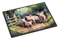 Piglets in the Mud Doormat Indoor Outdoor 24H X 36W Front Door Mat Rugs for Entryway, Non Slip Washable Low Pile,