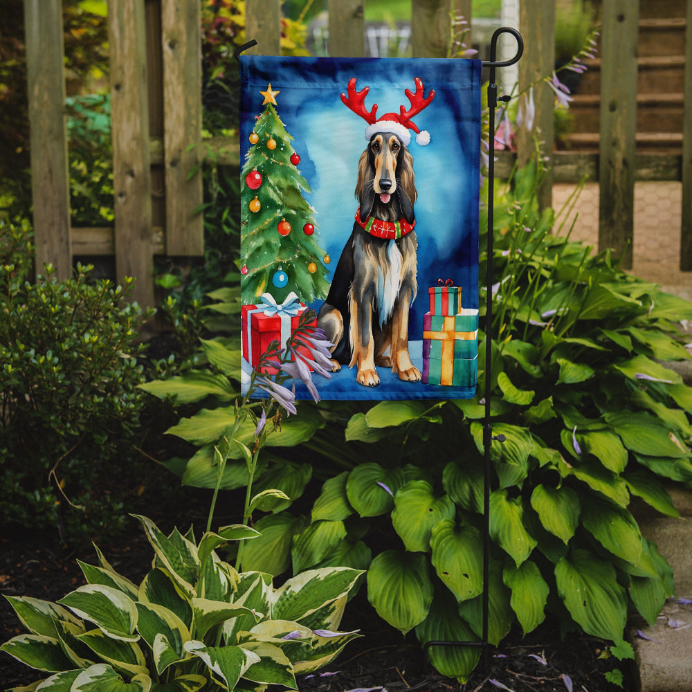 Afghan Hound Christmas Reindeer Garden Flag Mailbox Decorative Yard Banner Outside Patio Artwork for Flower Beds, Garden Size, Multicolor