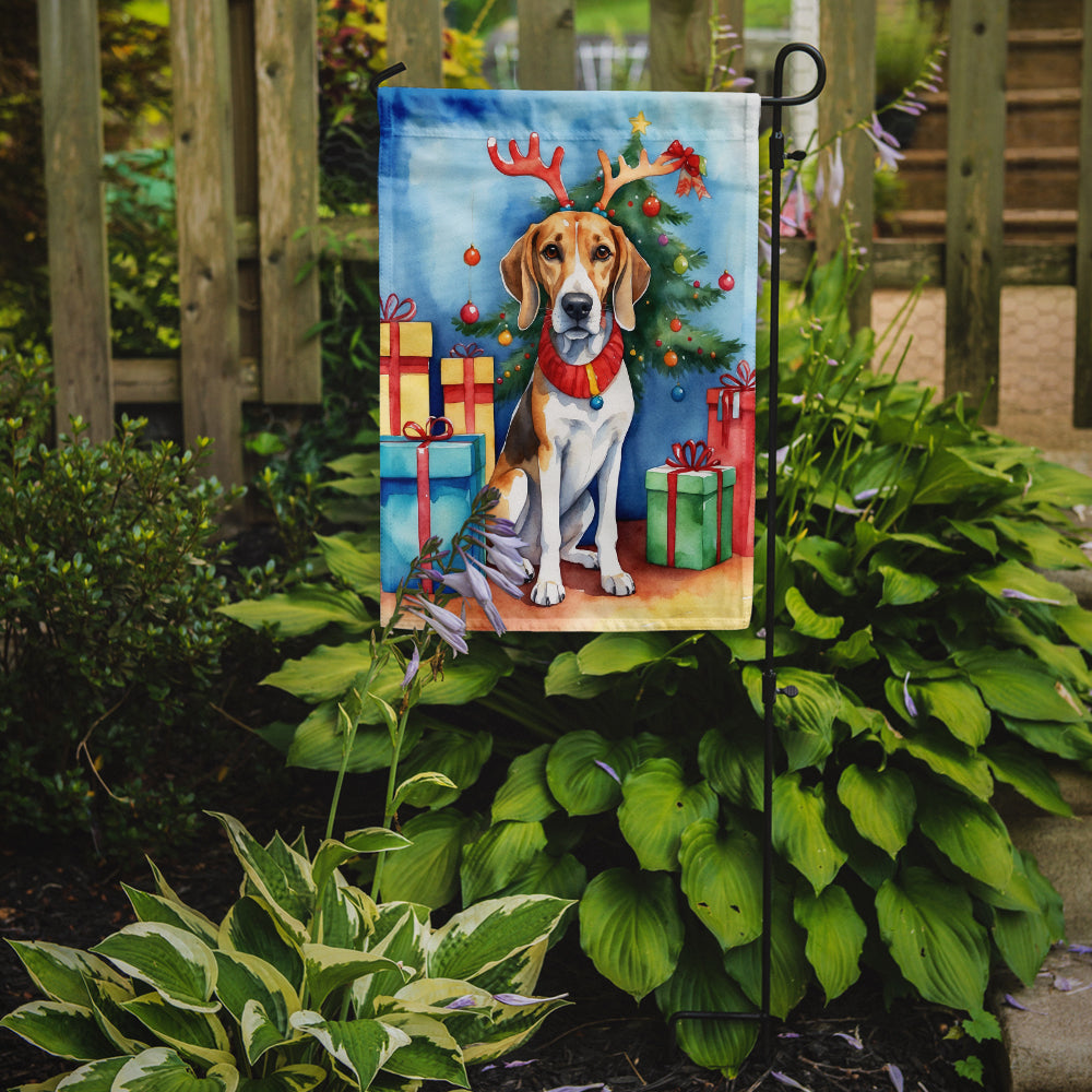 American Foxhound Christmas Reindeer Garden Flag Mailbox Decorative Yard Banner Outside Patio Artwork for Flower Beds, Garden Size, Multicolor