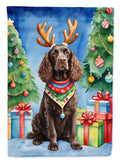 American Water Spaniel Christmas Reindeer Garden Flag Mailbox Decorative Yard Banner Outside Patio Artwork for Flower Beds, Garden Size, Multicolor