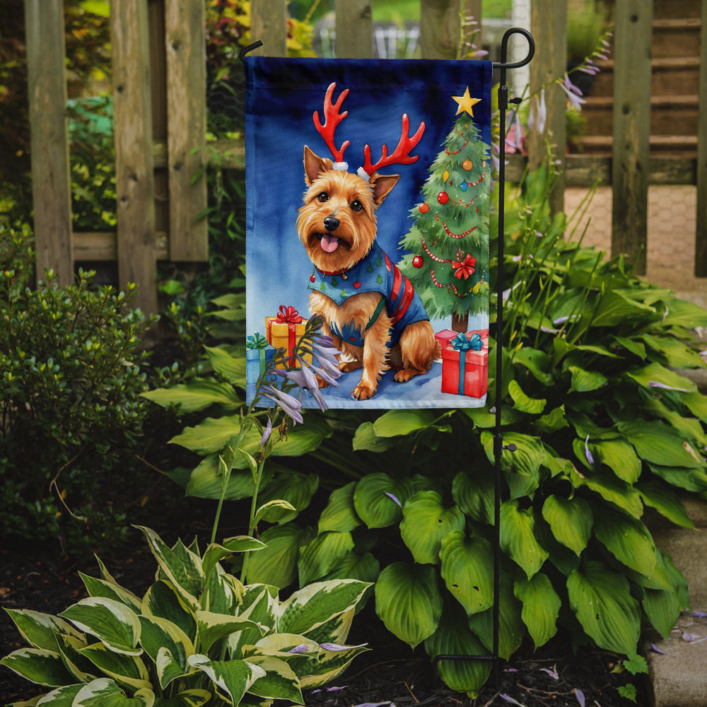 Australian Terrier Christmas Reindeer Garden Flag Mailbox Decorative Yard Banner Outside Patio Artwork for Flower Beds, Garden Size, Multicolor