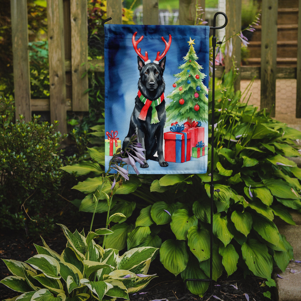 Belgian Sheepdog Christmas Reindeer Garden Flag Mailbox Decorative Yard Banner Outside Patio Artwork for Flower Beds, Garden Size, Multicolor