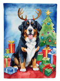 Bernese Mountain Dog Christmas Reindeer Garden Flag Mailbox Decorative Yard Banner Outside Patio Artwork for Flower Beds, Garden Size, Multicolor