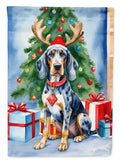 Bluetick Coonhound Christmas Reindeer Garden Flag Mailbox Decorative Yard Banner Outside Patio Artwork for Flower Beds, Garden Size, Multicolor
