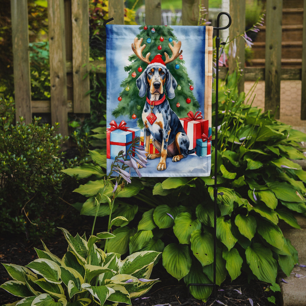 Bluetick Coonhound Christmas Reindeer Garden Flag Mailbox Decorative Yard Banner Outside Patio Artwork for Flower Beds, Garden Size, Multicolor