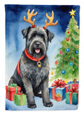Bouvier des Flandres Christmas Reindeer Garden Flag Mailbox Decorative Yard Banner Outside Patio Artwork for Flower Beds, Garden Size, Multicolor