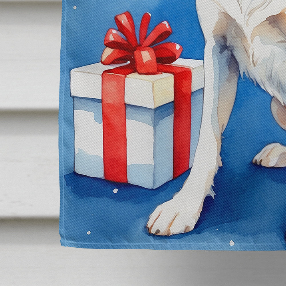 Brittany Spaniel Christmas Reindeer House Flag 28x40 Porch Sleeve Pole Decorative Outside Yard Banner Artwork Wall Hanging, Polyester