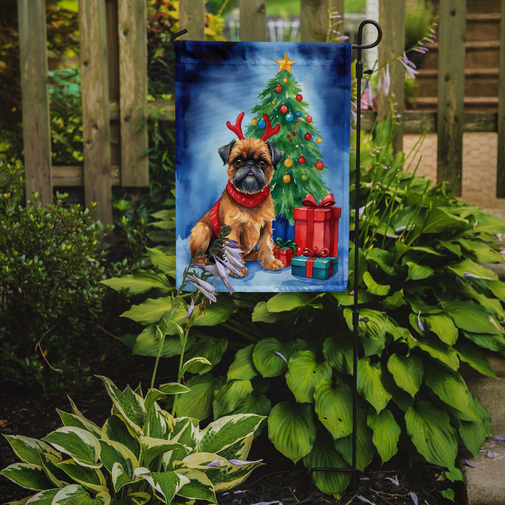 Brussels Griffon Christmas Reindeer Garden Flag Mailbox Decorative Yard Banner Outside Patio Artwork for Flower Beds, Garden Size, Multicolor