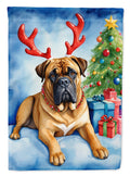 Bullmastiff Christmas Reindeer Garden Flag Mailbox Decorative Yard Banner Outside Patio Artwork for Flower Beds, Garden Size, Multicolor