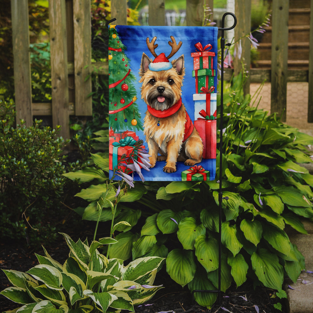 Cairn Terrier Christmas Reindeer Garden Flag Mailbox Decorative Yard Banner Outside Patio Artwork for Flower Beds, Garden Size, Multicolor