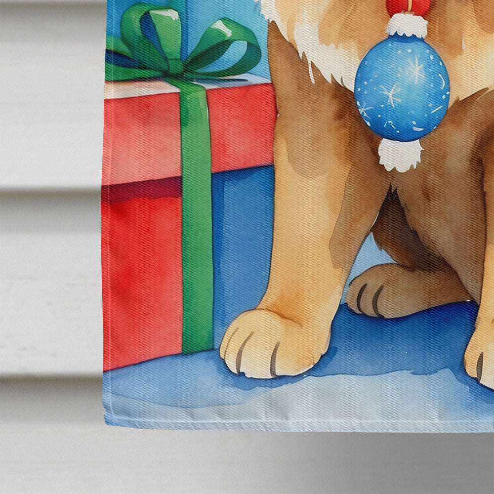Chow Chow Christmas Reindeer House Flag 28x40 Porch Sleeve Pole Decorative Outside Yard Banner Artwork Wall Hanging, Polyester