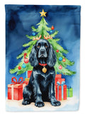Black Cocker Spaniel Christmas Reindeer Garden Flag Mailbox Decorative Yard Banner Outside Patio Artwork for Flower Beds, Garden Size, Multicolor