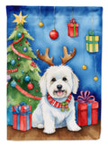 Coton de Tulear Christmas Reindeer Garden Flag Mailbox Decorative Yard Banner Outside Patio Artwork for Flower Beds, Garden Size, Multicolor