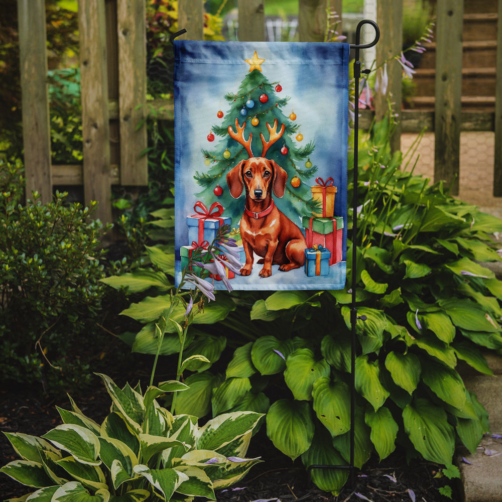 Dachshund Christmas Reindeer Garden Flag Mailbox Decorative Yard Banner Outside Patio Artwork for Flower Beds, Garden Size, Multicolor