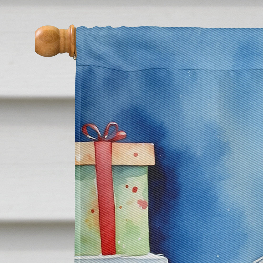 English Setter Christmas Reindeer House Flag 28x40 Porch Sleeve Pole Decorative Outside Yard Banner Artwork Wall Hanging, Polyester