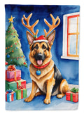 German Shepherd Christmas Reindeer Garden Flag Mailbox Decorative Yard Banner Outside Patio Artwork for Flower Beds, Garden Size, Multicolor