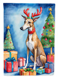 Greyhound Christmas Reindeer Garden Flag Mailbox Decorative Yard Banner Outside Patio Artwork for Flower Beds, Garden Size, Multicolor