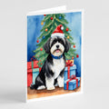 Havanese Christmas Reindeer Greeting Cards Pack of 8 Blank Cards with Envelopes Whimsical A7 Size 5x7