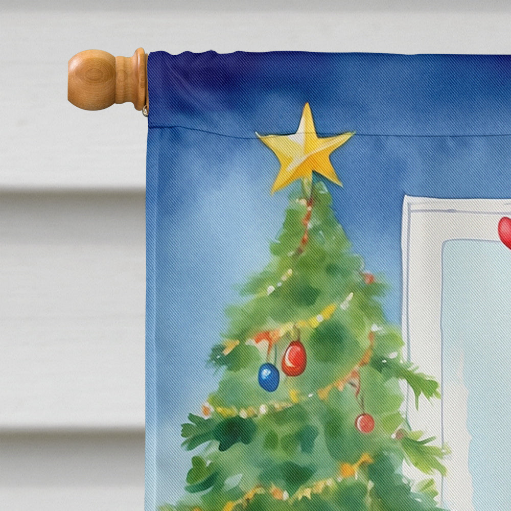 Irish Setter Christmas Reindeer House Flag 28x40 Porch Sleeve Pole Decorative Outside Yard Banner Artwork Wall Hanging, Polyester