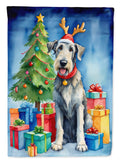 Irish Wolfhound Christmas Reindeer Garden Flag Mailbox Decorative Yard Banner Outside Patio Artwork for Flower Beds, Garden Size, Multicolor