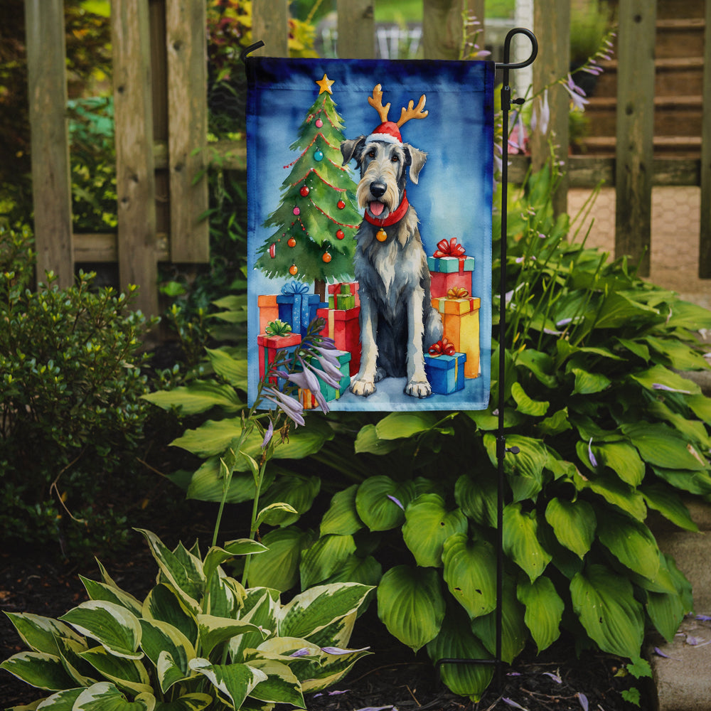 Irish Wolfhound Christmas Reindeer Garden Flag Mailbox Decorative Yard Banner Outside Patio Artwork for Flower Beds, Garden Size, Multicolor