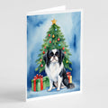 Japanese Chin Christmas Reindeer Greeting Cards Pack of 8 Blank Cards with Envelopes Whimsical A7 Size 5x7