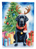 Black Labrador Retriever Christmas Reindeer Garden Flag Mailbox Decorative Yard Banner Outside Patio Artwork for Flower Beds, Garden Size, Multicolor