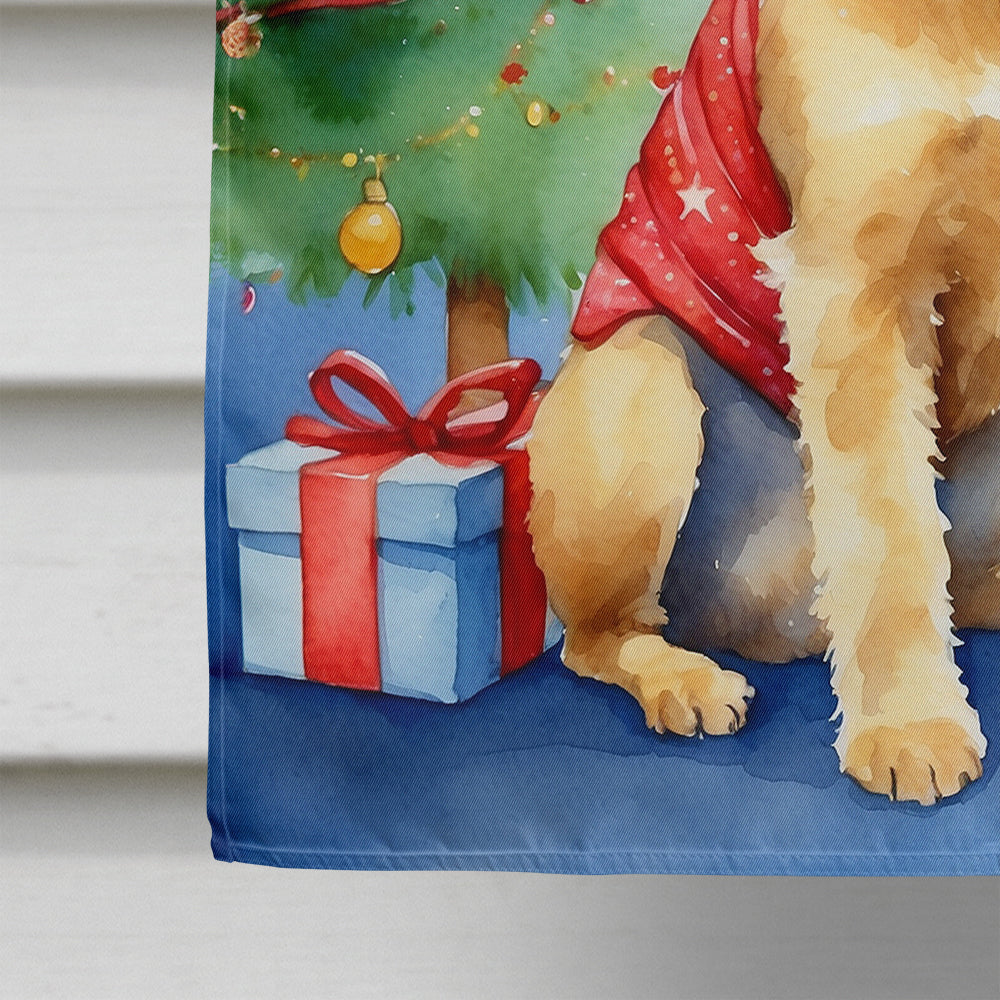 Lakeland Terrier Christmas Reindeer House Flag 28x40 Porch Sleeve Pole Decorative Outside Yard Banner Artwork Wall Hanging, Polyester