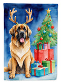Leonberger Christmas Reindeer Garden Flag Mailbox Decorative Yard Banner Outside Patio Artwork for Flower Beds, Garden Size, Multicolor