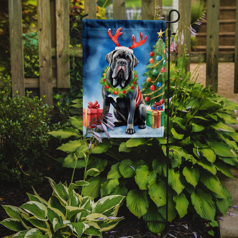 Neapolitan Mastiff Christmas Reindeer Garden Flag Mailbox Decorative Yard Banner Outside Patio Artwork for Flower Beds, Garden Size, Multicolor