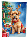 Norfolk Terrier Christmas Reindeer Garden Flag Mailbox Decorative Yard Banner Outside Patio Artwork for Flower Beds, Garden Size, Multicolor