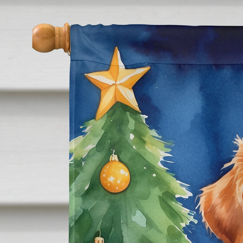 Nova Scotia Duck Tolling Retriever Christmas Reindeer House Flag 28x40 Porch Sleeve Pole Decorative Outside Yard Banner Artwork Wall Hanging, Polyester