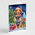 Nova Scotia Duck Tolling Retriever Christmas Reindeer Greeting Cards Pack of 8 Blank Cards with Envelopes Whimsical A7 Size 5x7