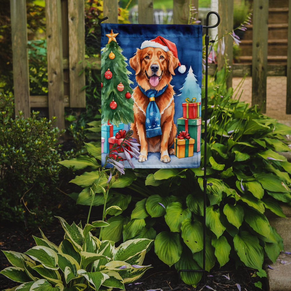 Nova Scotia Duck Tolling Retriever Christmas Reindeer Garden Flag Mailbox Decorative Yard Banner Outside Patio Artwork for Flower Beds, Garden Size, Multicolor