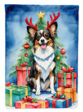 Papillon Christmas Reindeer Garden Flag Mailbox Decorative Yard Banner Outside Patio Artwork for Flower Beds, Garden Size, Multicolor