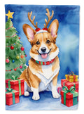 Corgi Christmas Reindeer Garden Flag Mailbox Decorative Yard Banner Outside Patio Artwork for Flower Beds, Garden Size, Multicolor