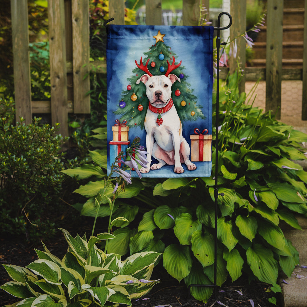 Pit Bull Terrier Christmas Reindeer Garden Flag Mailbox Decorative Yard Banner Outside Patio Artwork for Flower Beds, Garden Size, Multicolor