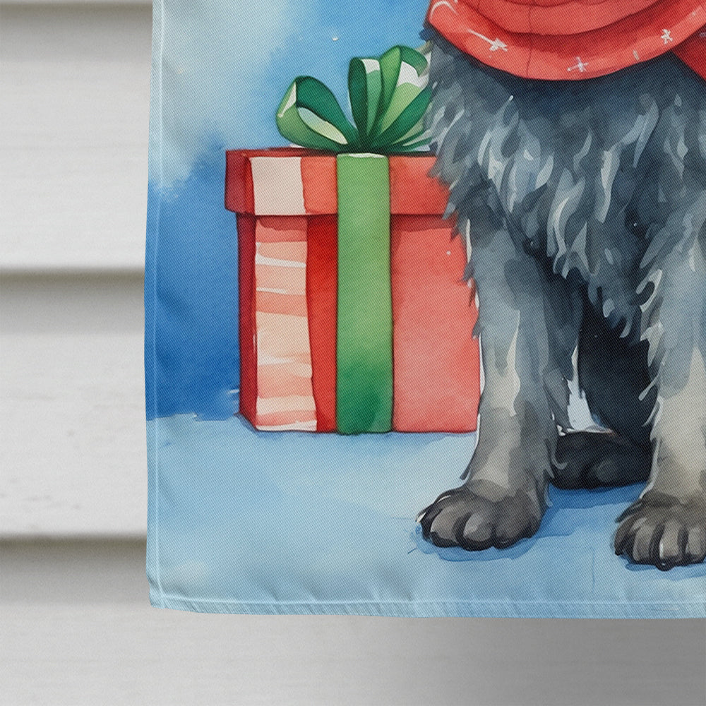 Puli Christmas Reindeer House Flag 28x40 Porch Sleeve Pole Decorative Outside Yard Banner Artwork Wall Hanging, Polyester
