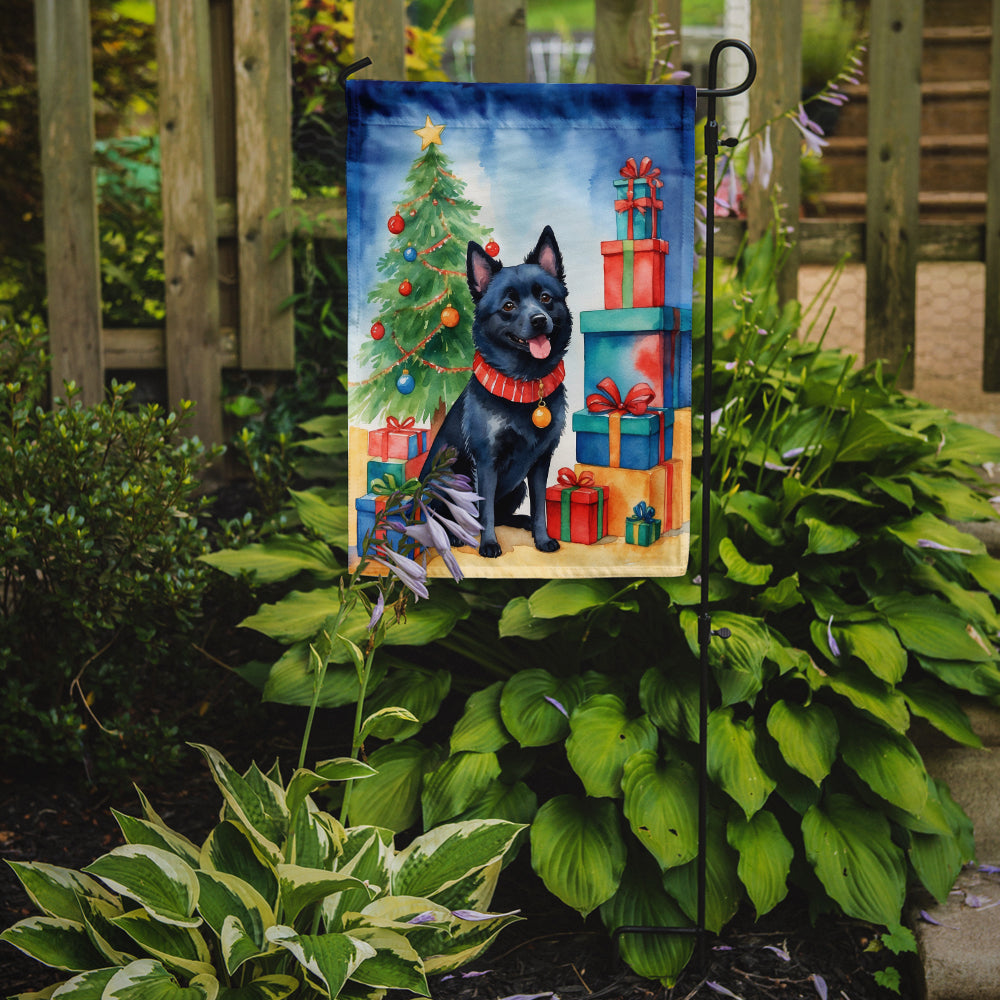 Schipperke Christmas Reindeer Garden Flag Mailbox Decorative Yard Banner Outside Patio Artwork for Flower Beds, Garden Size, Multicolor