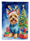 Silky Terrier Christmas Reindeer Garden Flag Mailbox Decorative Yard Banner Outside Patio Artwork for Flower Beds, Garden Size, Multicolor