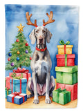 Weimaraner Christmas Reindeer Garden Flag Mailbox Decorative Yard Banner Outside Patio Artwork for Flower Beds, Garden Size, Multicolor