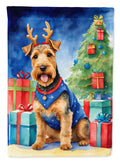Welsh Terrier Christmas Reindeer Garden Flag Mailbox Decorative Yard Banner Outside Patio Artwork for Flower Beds, Garden Size, Multicolor
