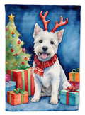 Westie Christmas Reindeer Garden Flag Mailbox Decorative Yard Banner Outside Patio Artwork for Flower Beds, Garden Size, Multicolor