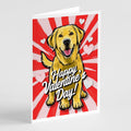 Yellow Labrador Retriever Happy Valentine's Day Greeting Cards Pack of 8 Blank Cards with Envelopes Whimsical A7 Size 5x7