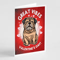 Shar Pei Happy Valentine's Day Greeting Cards Pack of 8 Blank Cards with Envelopes Whimsical A7 Size 5x7